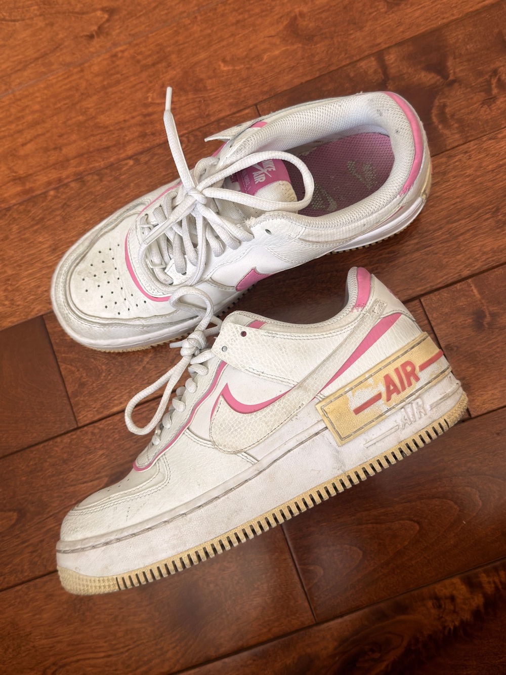 Nike Women’s White & Pink Low-Top Air Sneakers